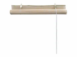 Persiana enrollable de bambú natural 120 x 220 cm para ventana con protección visual 4102142^Helloshop26 Discount