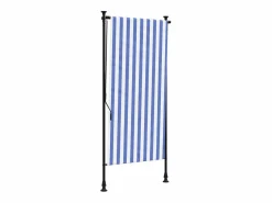 Persiana enrollable exterior tela acero blanco 120x270 cm ES947759^ New