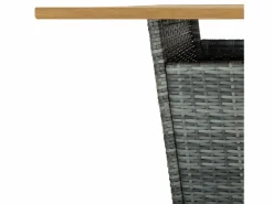 Garden Furniture Mesa Alta|Pia Mesa alta ratán sintético y madera de acacia 80x80x110 cm