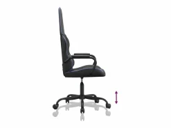 Clicnbuy Silla Gaming|piezas Silla gaming con masaje cuero sintético y negro