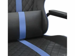 Clicnbuy Silla Gaming|piezas Silla gaming con masaje cuero sintético y negro