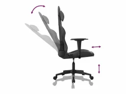 piezas Silla gaming cuero sintético y gris^Clicnbuy Sale