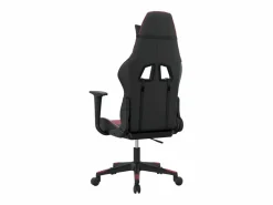 piezas Silla gaming de masaje cuero sintético negro y vino tinto^Clicnbuy