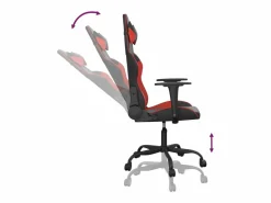 piezas Silla gaming de masaje cuero sintético negro y^Clicnbuy Best