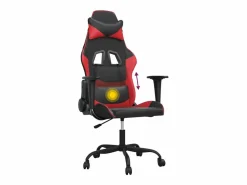 piezas Silla gaming de masaje cuero sintético negro y^Clicnbuy Best