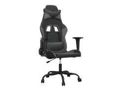 Clicnbuy Silla Gaming|piezas Silla gaming de masaje cuero sintético negro y