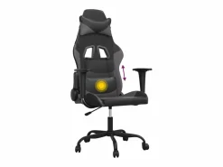 Clicnbuy Silla Gaming|piezas Silla gaming de masaje cuero sintético negro y