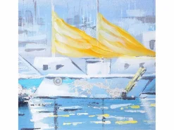 MCW Pintura al óleo barcos pintados a mano Multicolor Discount