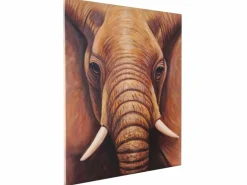 MCW Pintura al óleo primer plano elefante pintado a mano Multicolor Outlet