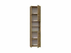 TOPESHOP PISA - Mueble de baño de estilo moderno - 170x40x30cm - Mueble de baño columna - Almacenamiento de baño - Imitación madera Marru00f3n Discount