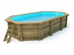 Habitat et jardin Piscina de madera "Florida 145" - 6,57 x 4,57 x 1,45 m Marru00f3n Best