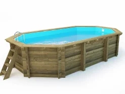 Piscina de madera "Palma" - 7.57 x 4.07 x 1.31 m^Habitat et jardin Sale