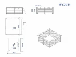 Habitat et jardin Piscina De Madera|Piscina de madera rectangular 
