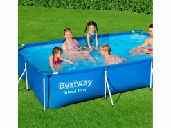 Bestway Piscina desmontable Deluxe Splash Frame Pool 3300L forma rectangular 66x300x201 cm Azul Online