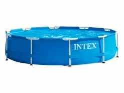 Intex Piscina Tubular|Piscina desmontable Metal Frame 4.485L 4 personas 76xØ305 cm