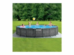 Intex Piscina desmontable Prism Frame Greywood 24311L con depuradora Ø549x122 cm Gris Clearance