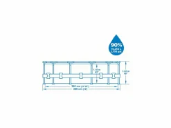 Bestway Piscina Desmontable Tubular Steel Pro Max 366x122 cm con Depuradora Cartucho 2.006 L/H Cobertor y Escalera Blanco