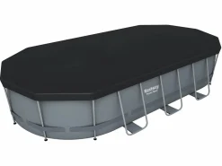 Piscina Desmontable Tubular Power Steel Oval 549x274x122 cm con Depuradora Cartucho 5.678 L/H con Cobertor y Escalera^Bestway