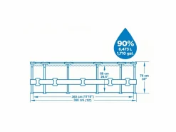 Bestway Piscina Tubular|Piscina Desmontable Tubular Steel Pro Max 366x76 cm con Depuradora Cartucho 1.249 L/H