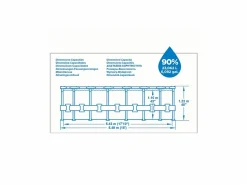 Bestway Piscina Tubular|Piscina Desmontable Tubular Steel Pro Max Diseño Piedra Ø549x122 cm Depuradora Cartucho 5.678 L/H Cobertor y Escalera