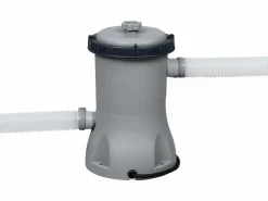 Bestway Piscina Tubular|Piscina Desmontable Tubular Power Steel 404x201x100 cm Depuradora Cartucho 2.006 L/H y Escalera