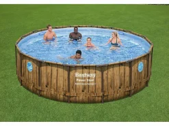 Piscina elevada efecto ratán marrón 4,88x1,22 m HILO^Concept-Usine