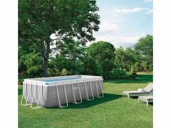 Piscina elevada rectangular 400x200x122 cm con bomba y escalera^Intex Best