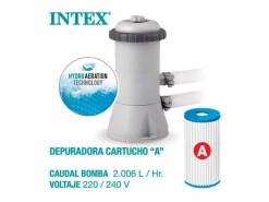 Piscina elevada rectangular 400x200x122 cm con bomba y escalera^Intex Best