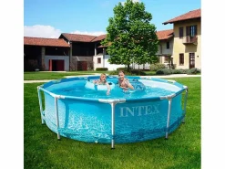 Intex Piscina Elevada Redonda Fondo Marino 28208 Beachside Metal Frame 305x76cm Multicolor Best