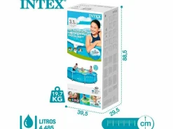 Intex Piscina Elevada Redonda Fondo Marino 28208 Beachside Metal Frame 305x76cm Multicolor Best