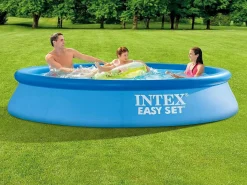 Intex Piscina hinchable Easy Set 3.077L 3 personas con depuradora 61xØ305 cm Azul Discount