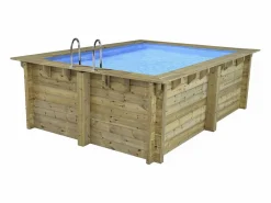 Habitat et jardin Piscina De Madera|Piscina rectangular de madera "Zanzíbar" - 3,50 x 2,50 x 1,24 m