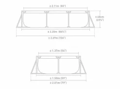 Piscina rectangular Small Frame familiar 28270 1662L 220x150 cm^Intex Online