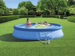Intex Piscina Desmontable|Piscina redonda hinchable Easy Set 7290L con depuradora Ø396x84 cm