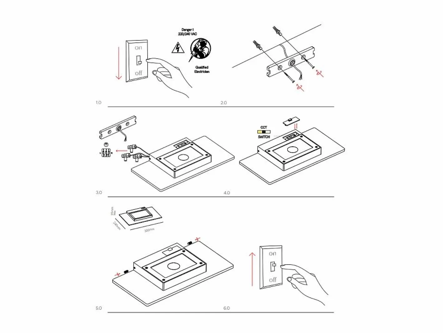 Pla Corten - Aplique de pared LED de 35 W con interruptor CCT 2700K/3200K/4000K en aluminio, luz de pared ascendente - Beneito & Faure^ Discount