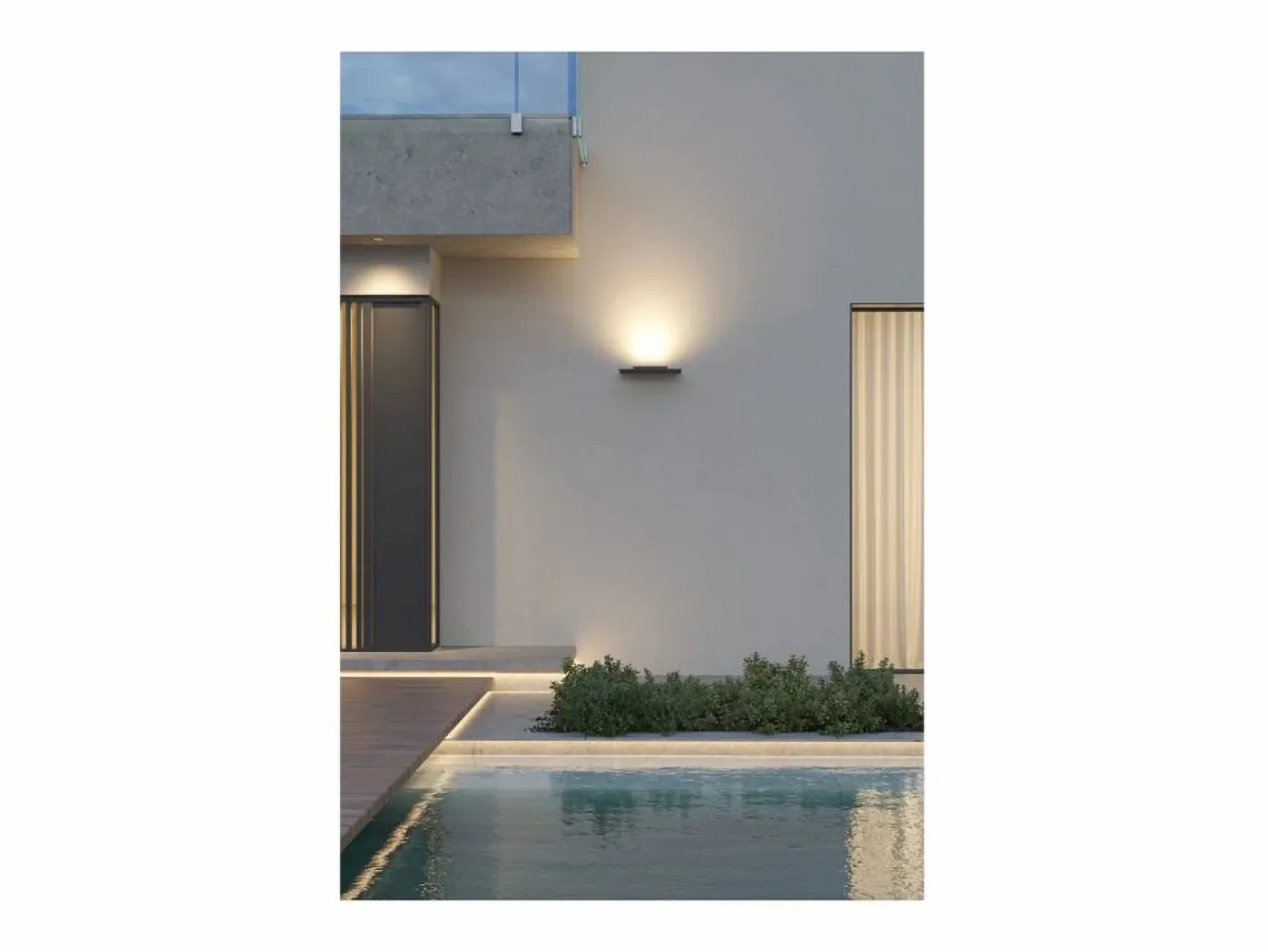 Aplique Para Pared|Pla XL Corten - Aplique de pared LED de 35 W con interruptor CCT 2700K/3200K/4000K en aluminio, luz de pared ascendente - Beneito & Faure
