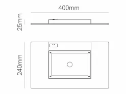 Aplique Para Pared|Pla XL Corten - Aplique de pared LED de 35 W con interruptor CCT 2700K/3200K/4000K en aluminio, luz de pared ascendente - Beneito & Faure