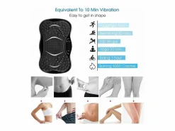 Placas de vibración de 220W, máquina de ejercicios de fitness de vibración, con control remoto y 2 bandas de resistencia, carga máxima150 kg^DripeX Hot