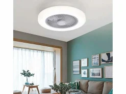 Aire Acondicionado, Ventilación|Plafón ventilador Tristán Helios Home 36W luz LED 3 velocidades + control remoto Ø53x22 cm