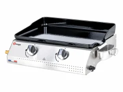 Somagic Plancha de asar a gas VERA 200 2 quemadores 5,3kW Gris