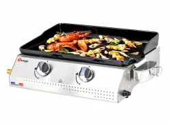 Somagic Plancha de asar a gas VERA 200 2 quemadores 5,3kW Gris