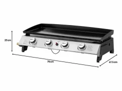 Plancha de gas 4 quemadores 