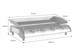 Plancha de gas 4 quemadores de acero inoxidable con utensilios, 10kw^Sweeek Sale