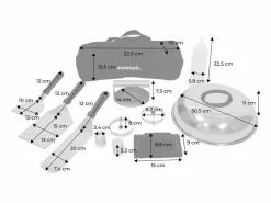 Plancha de gas 4 quemadores de acero inoxidable con utensilios, 10kw^Sweeek Sale