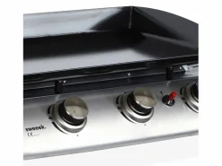 Sweeek Plancha Cocina|Plancha de gas con 3 quemadores de acero inoxidable, 7.5kw