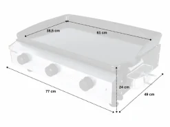 Somagic Plancha Cocina|Plancha de gas de 3 fuegos ANETO