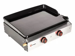 Somagic Plancha de gas de 2 fuegos DONASTIA Negro Discount