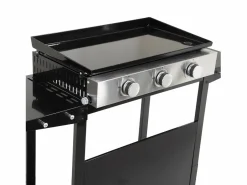 Happy Garden Plancha Cocina|Plancha de gas MÉRIDA 3 quemadores 6kW + carrito -