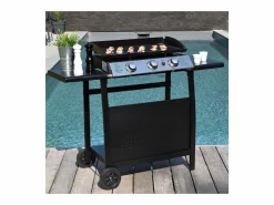 Happy Garden Plancha de gas SÉVILLE 3 quemadores 7,5kW + carrito Negro Sale