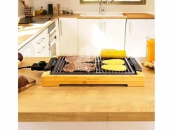 Plancha Cocina|Plancha eléctrica Cecotec Tasty&Grill 2000 Bamboo LineStone 2000W madera/